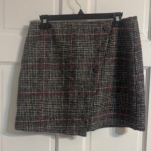 Vici Black and Red Plaid Mini Skirt